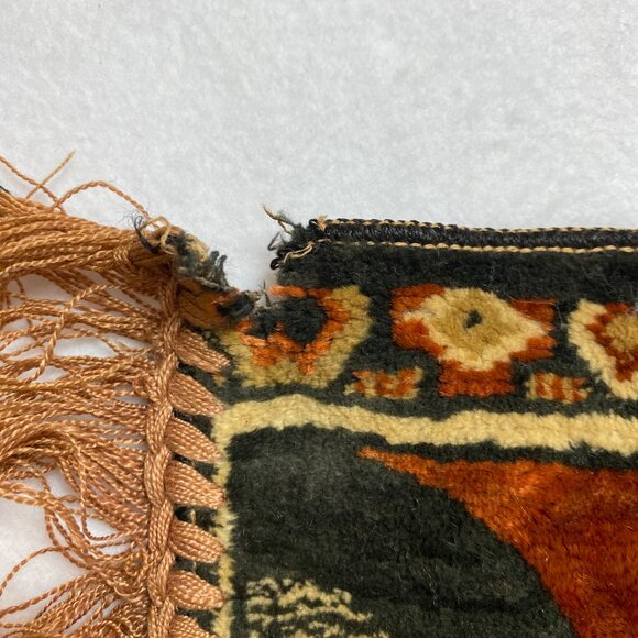 VINTAGE Tapestry Wall Hanging Arabian Nights Middle East Village Fringe - Picture 4 of 12